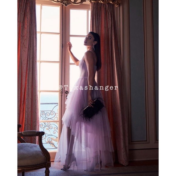 NWT BCBGMaxAzaria Oly Corset Tulle Gown Size 0 Orchid - Picture 7 of 16